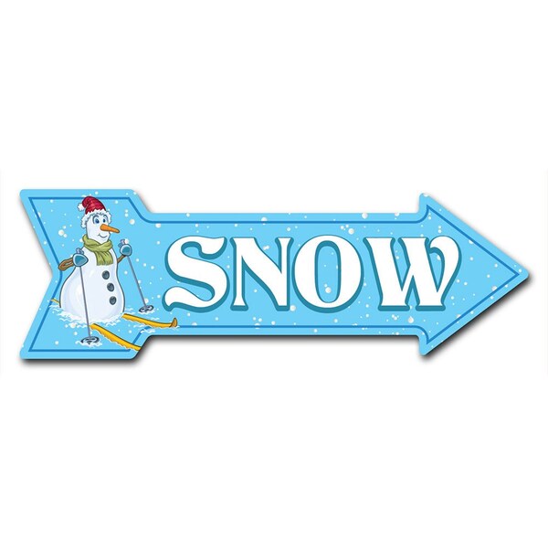 Snow Arrow Decal Funny Home Decor 36in Wide